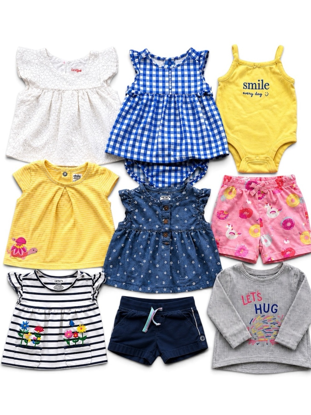 Girls 18 Month Clothing Bundle Short Sleeve tops shorts bodysuit outfits summer